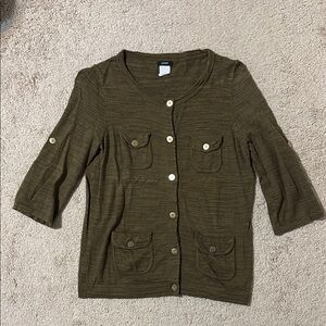 J.Crew Olive Green Cardigan
